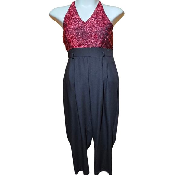 John Roberts Halter Jumpsuit Size 12 Petite - Picture 1 of 3